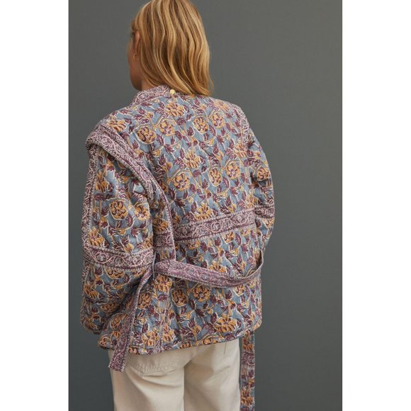 Anthropologie Antik Batik Vineyard Quilted Jacquard Jacket - Picture 4 of 11